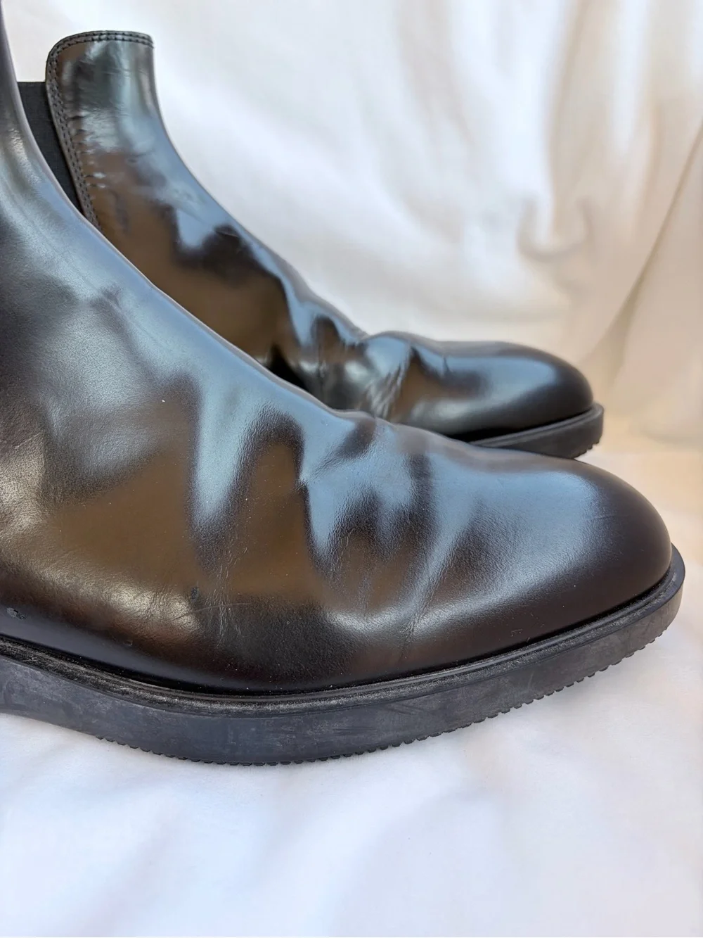 Hogan Men's Black Leather Chelsea Boots Like New Condition -Sz 9.5 EU/10.5 US